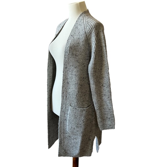 KUHL IDA CARDIGAN SWEATER POCKET OPEN FRONT GRAY SPECKLED KNIT BLEND SOFT COZY S - Picture 4 of 12
